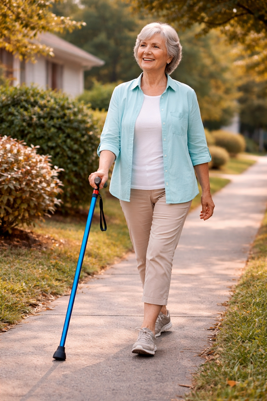 Beverly | Folding Trekking Poles for Seniors Compact Aluminum with Non-Slip Handle for Safe and Active Living